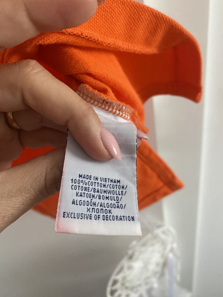 Koszulka męska polo Ralph Lauren rozm L XL 100% bawełna pomarańczowa