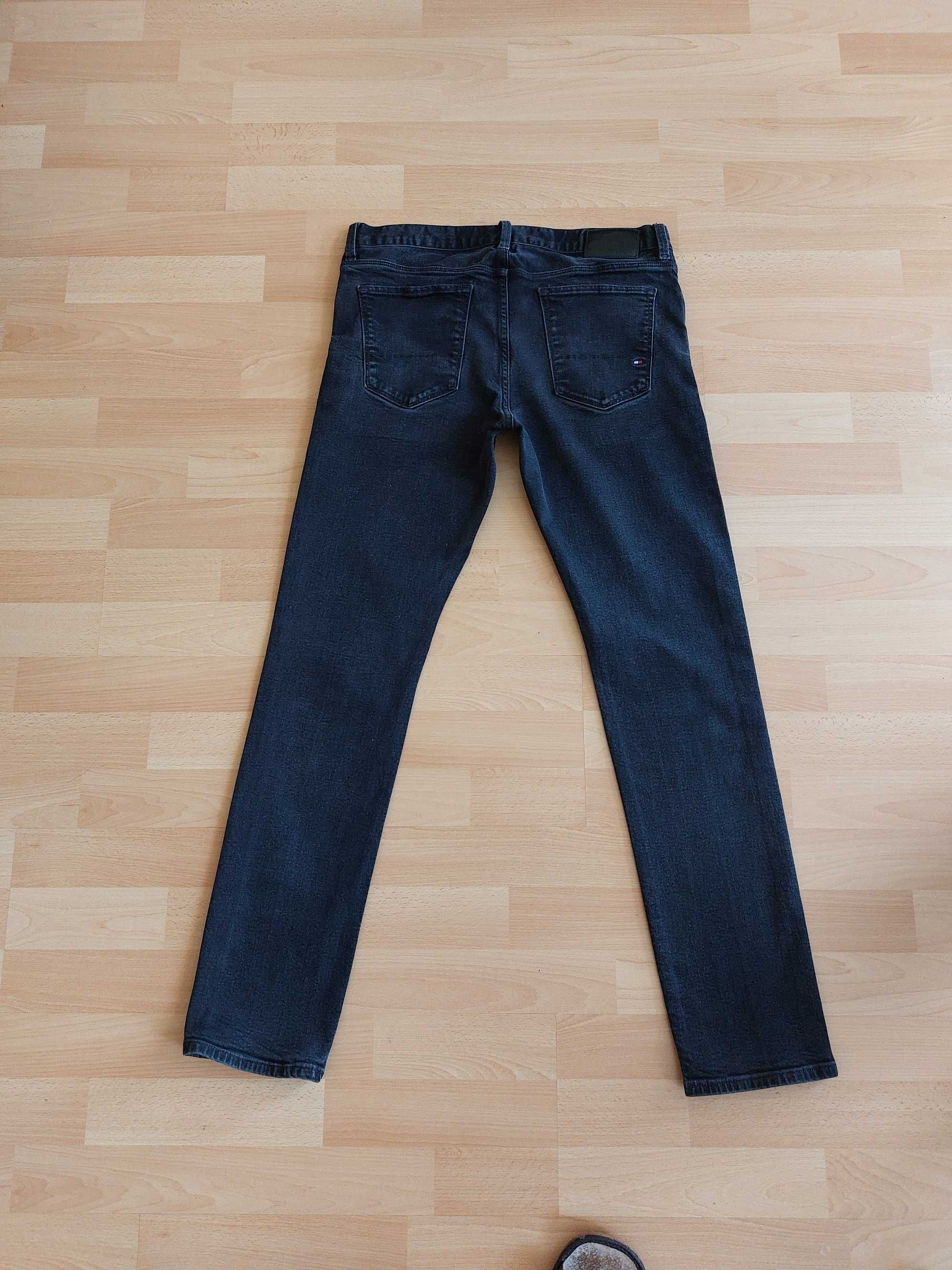 Tommy Hilfiger Blecker W32 L32 spodnie jeansy slim skinny rurki 32/32