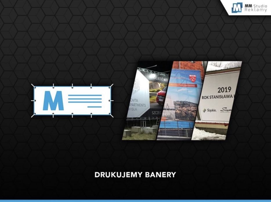Baner reklamowy plandeka 2x1,5m dowolna grafika 24h