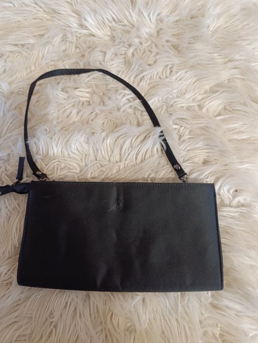 Torebka mini mała kopertówka listonoszka elegancka czarna kobieca