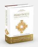 BIBLIA Stary i Nowy Testament Pismo Święte Obwoluta komunijna