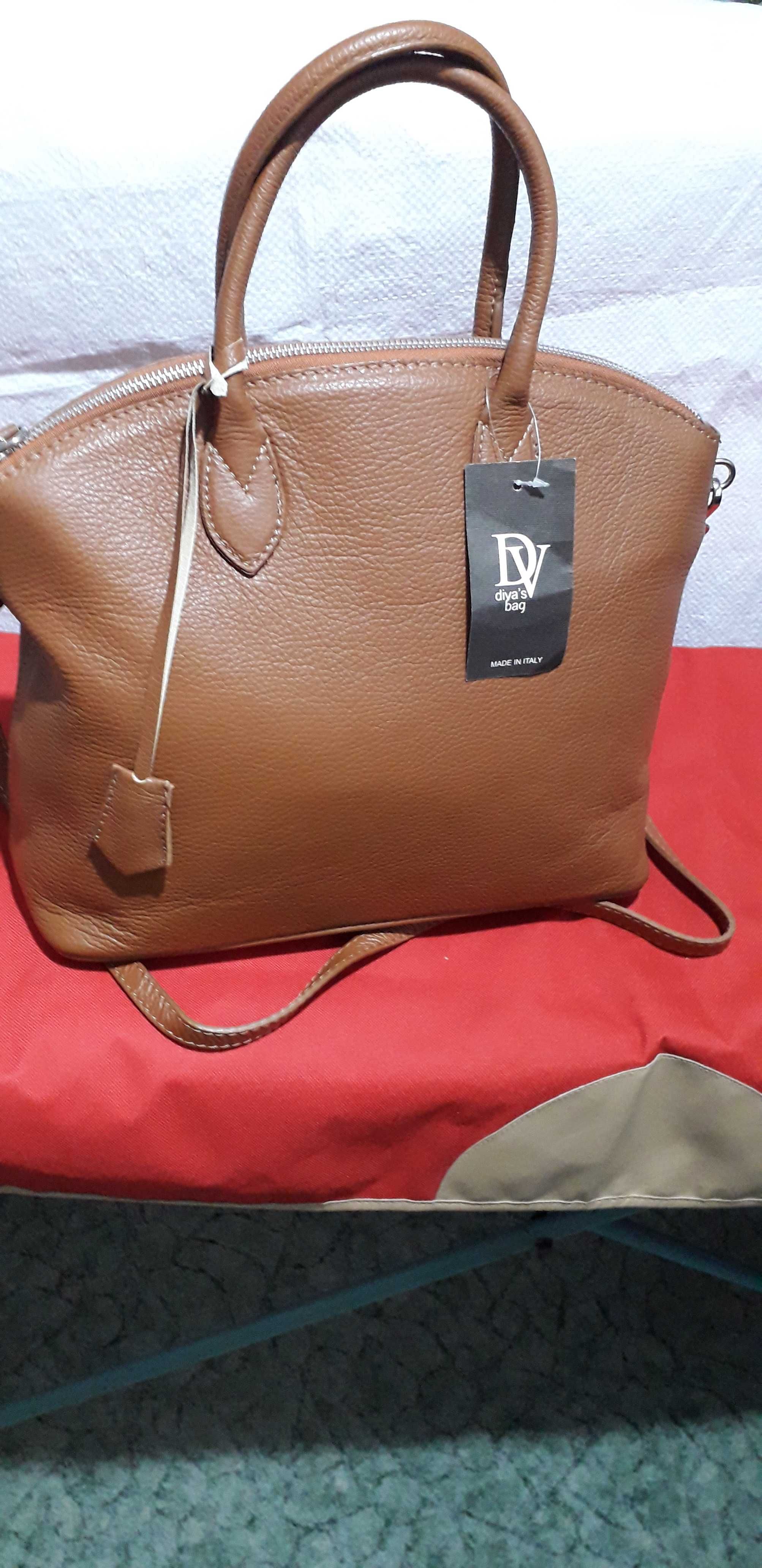 Сумка кожаная большая Diva's Bag Италия НОВАЯ