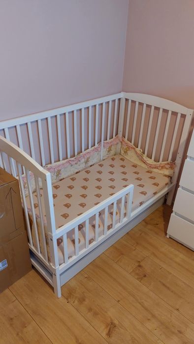 Łóżeczko niemowlęce 3w1 120x60 z Materacem