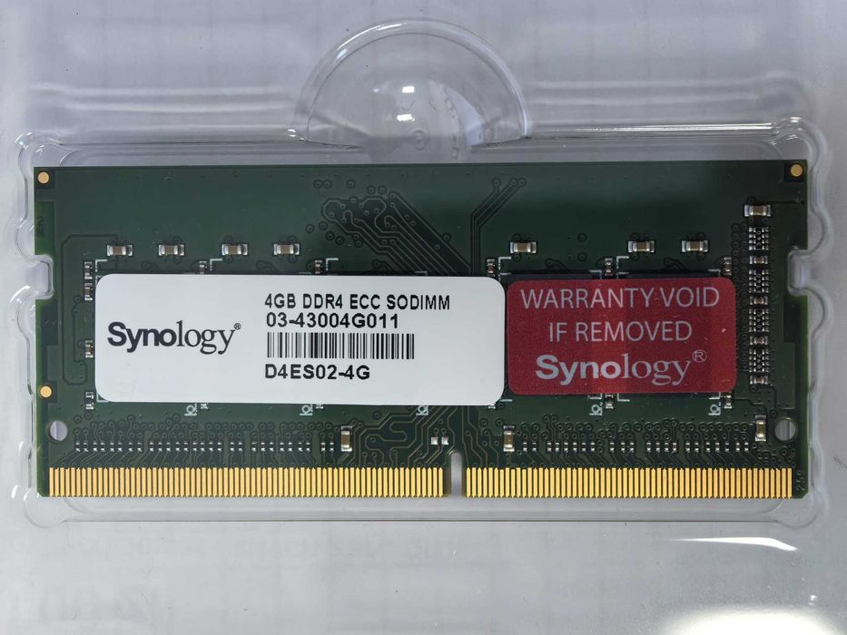 Pamięć RAM Synology 4GB DDR4 ECC Unbuffered SO-DIMM (Model: D4ES02-4G)