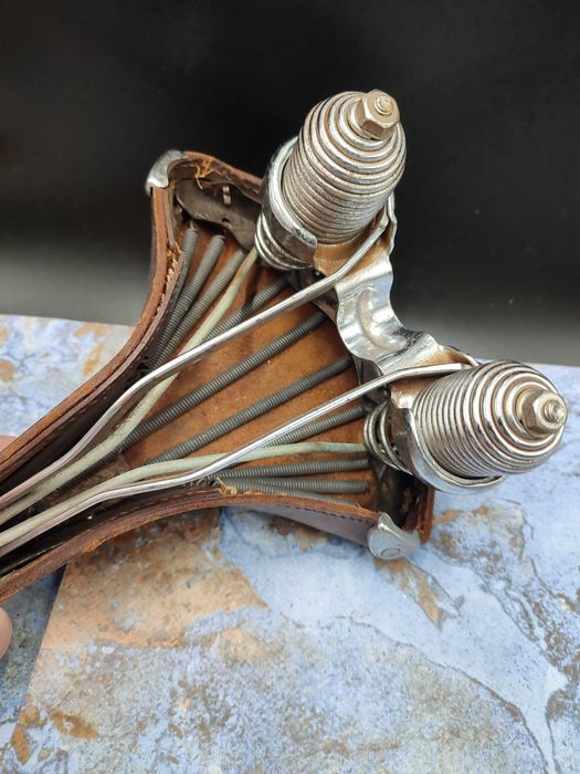 Stare Siedzenie Rowerowe skórzane - Lepper - Vintage 3024