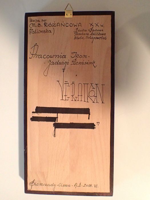 Ikona współczesna na desce