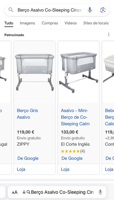 Berço Asalvo Co-Sleeping Nuvens Cinza (Next2me)