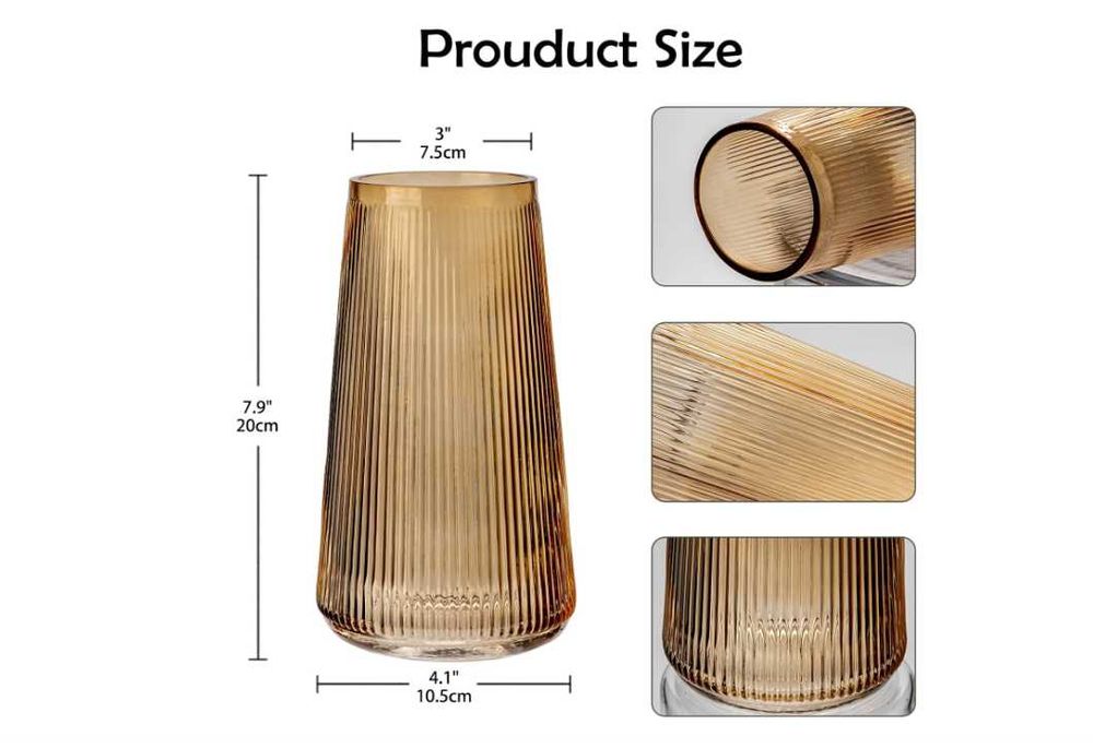 Wazon w kolorze bursztynowym Nr.914