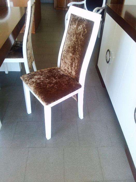 Sala Jantar - Branco/Nogueira - Conjunto Completo (NOVO)