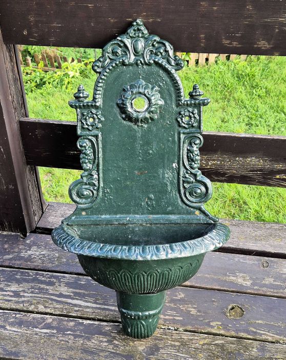 Ogród Bassena umywalka fontanna ogrodowa ścienna zlew aluminium