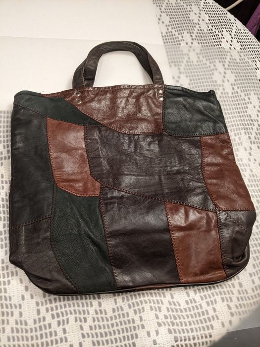 Torba na zakupy skóra naturalna