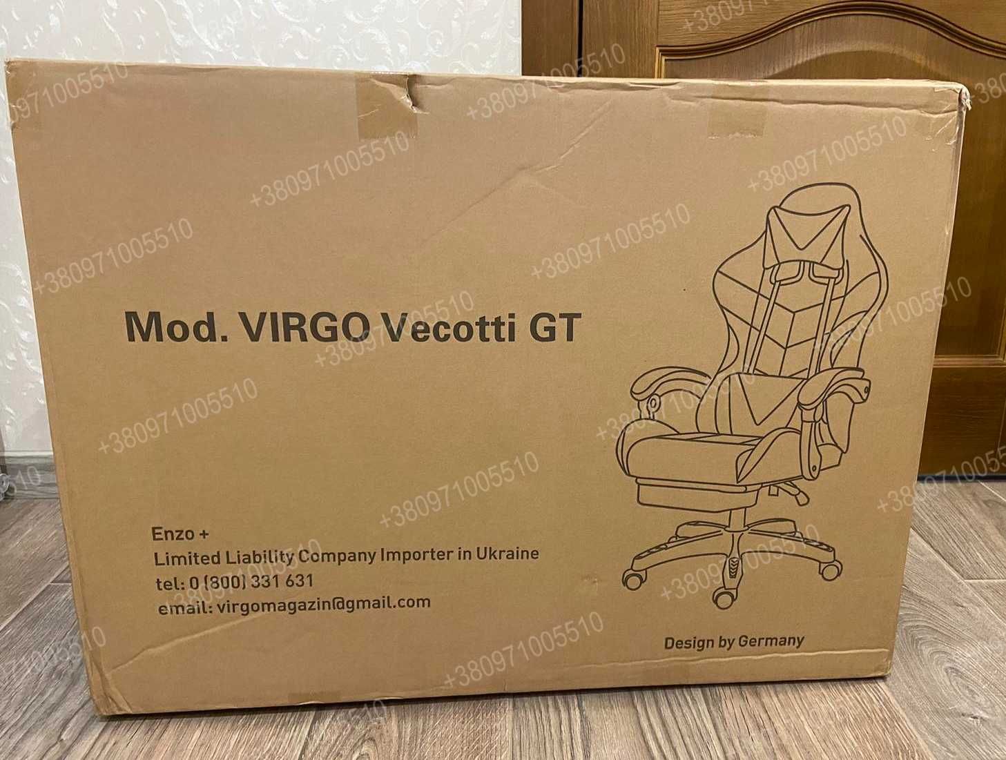 Кресло игровое геймерское VECOTTI GT компьютерное c подставкой для ног