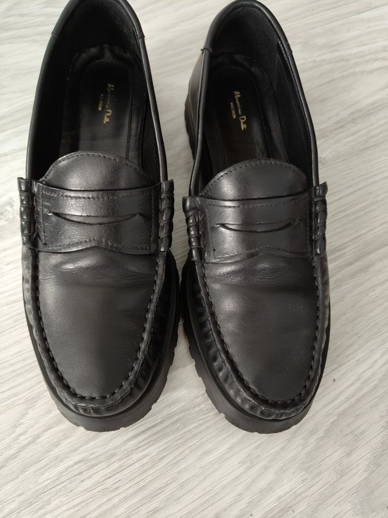 Buty Massimo dutti 38 loafersy mokasyny na grubej podeszwie