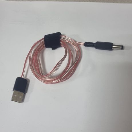 Кабель провод переходник USB - DC 5.5 2.5 (powerbank, светильник)