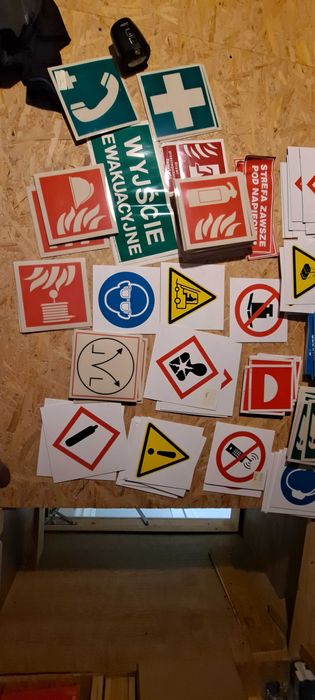 Tabliczki piktogramy BHP i inne informacyjne