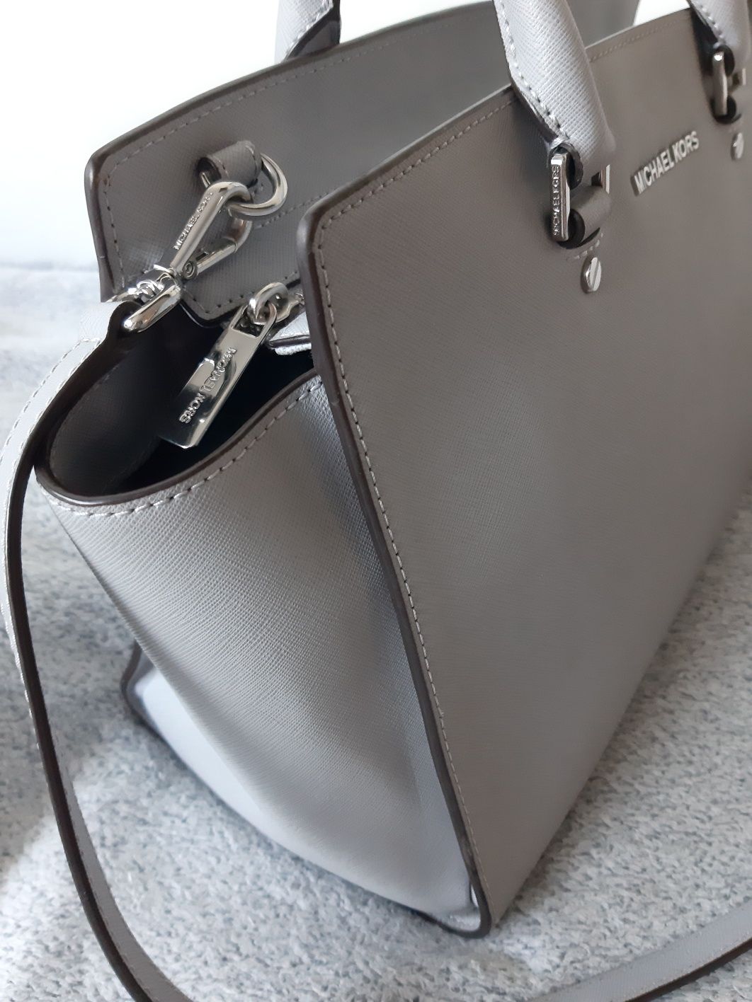 Torebka Michael Kors Selma saffiano szara