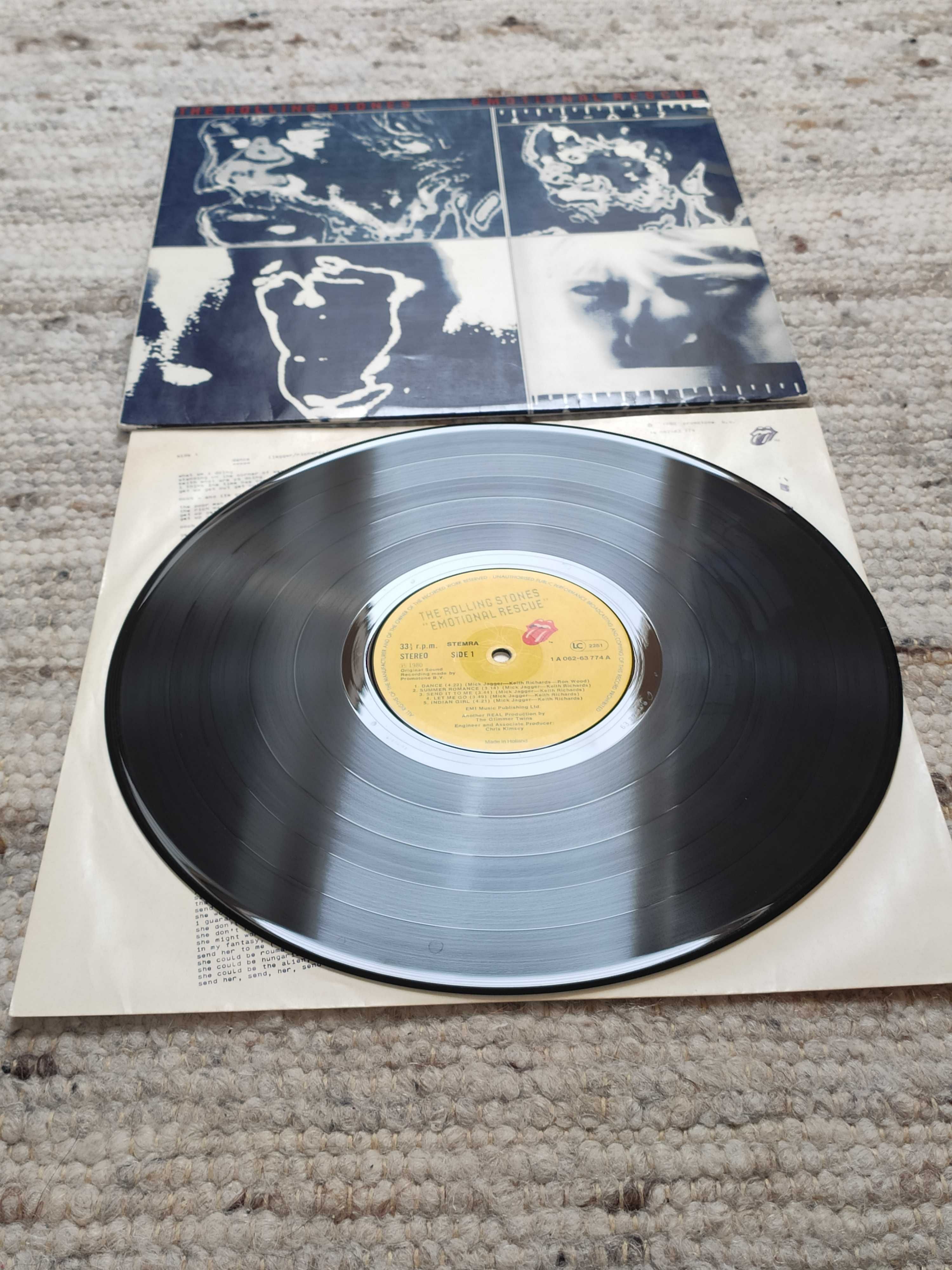 The Rolling Stones LP Emotional Rescue, 1. wyd. hol. 1980, winyl