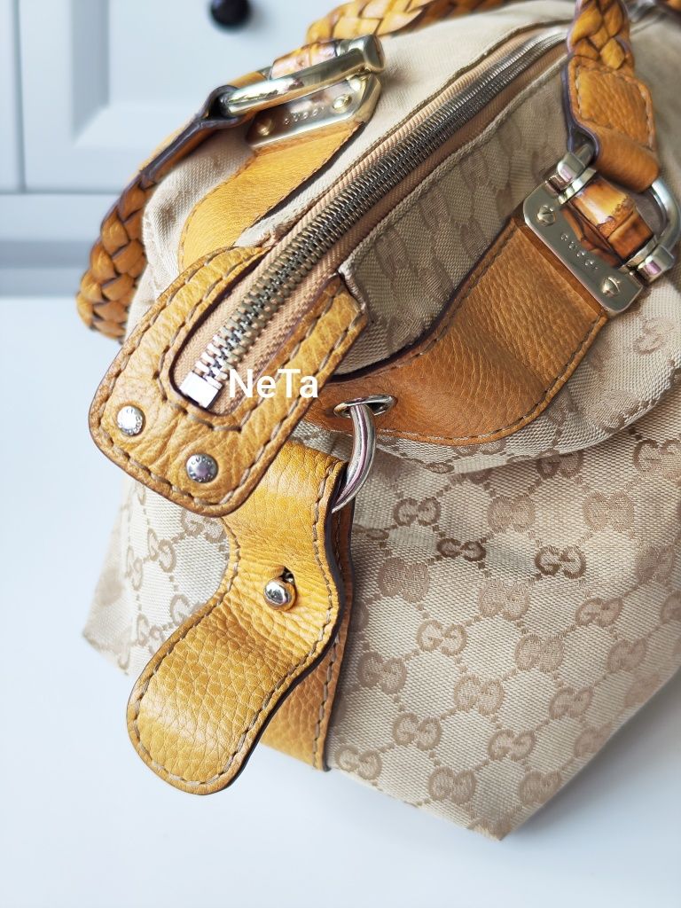 Gucci Bamboo GG Tote Haif handbag сумка оригінал номерна, вінтаж