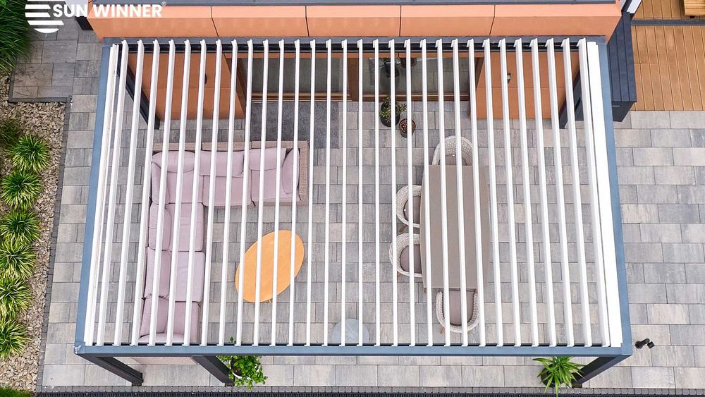 Pergola tarasowa lamelowa