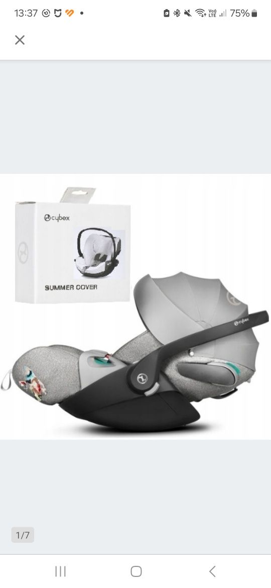 FoteliCYBEX Cloud Z I-size0-13 kg KoiRybka pozycja leżąca+bazaOBROTOWA
