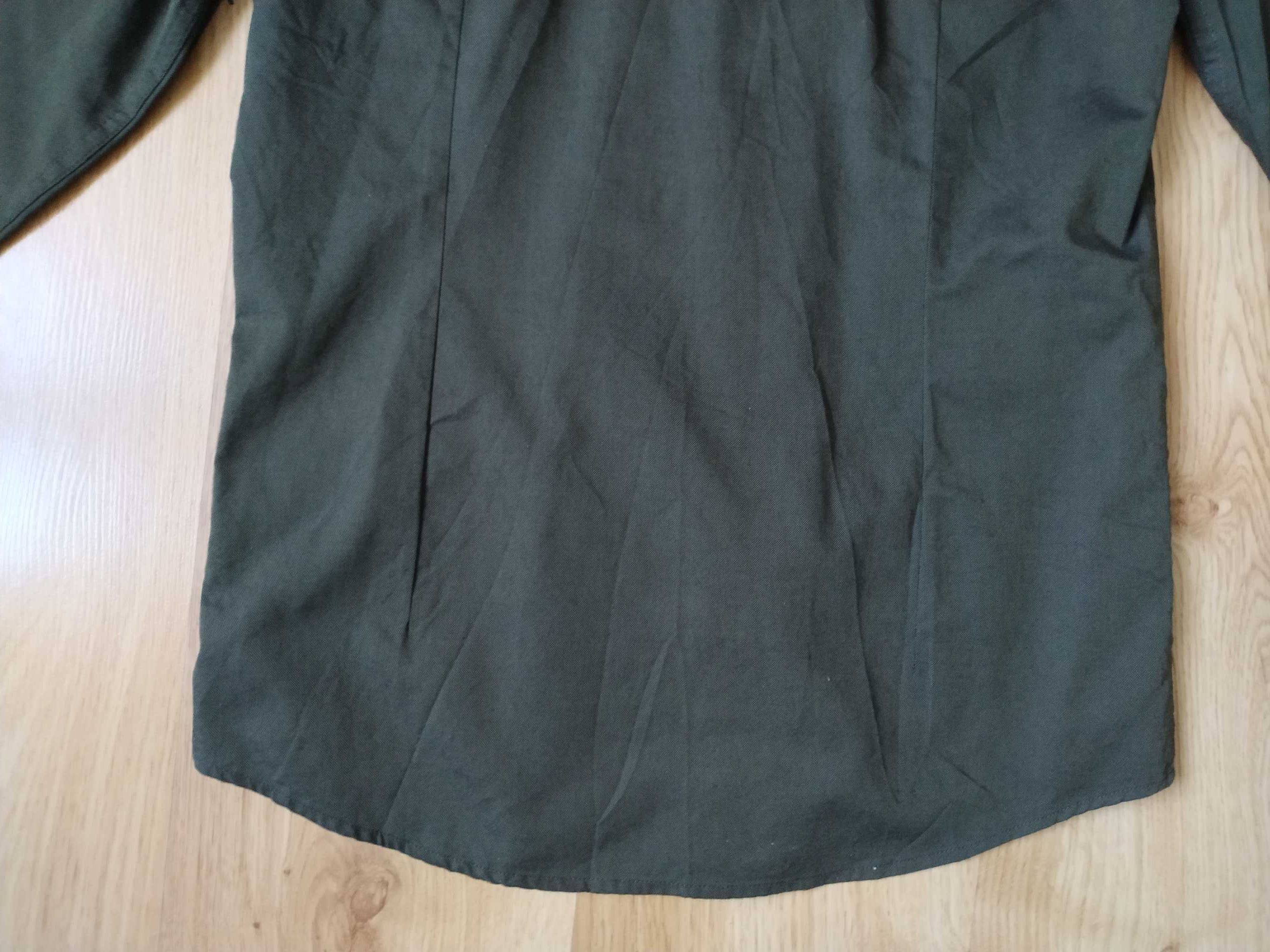 Khaki Koszula z Długim Rękawem Męska Reserved XS Slim Fit 100% Bawełna