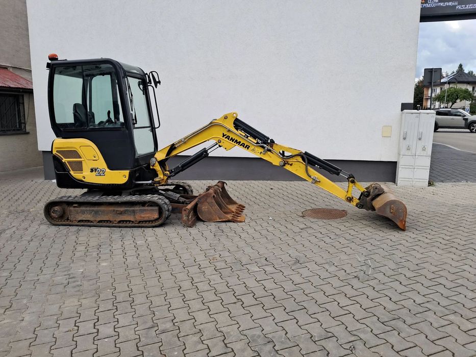 Yanmar SV 22 minikoparka waga 2275kg 2.3T *3 łyżki * 2021r * 1150 mtg * szybkozłącze * silnik Yanmar dwie prędk jazdy  Yanmar SV22 2.3t tony minikoparka 2021r 3 łyżki KUBOTA CAT JCB VOLVO