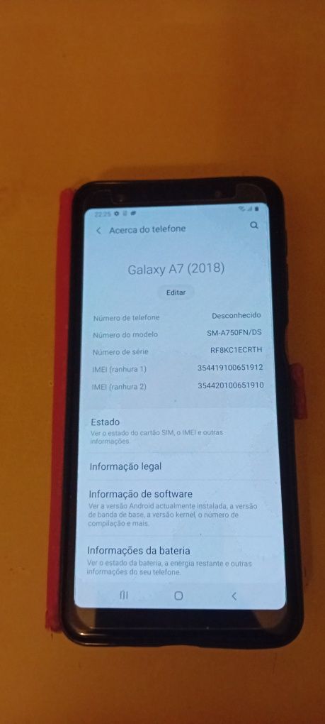 Galaxy A7 (2018). 64 gb preto