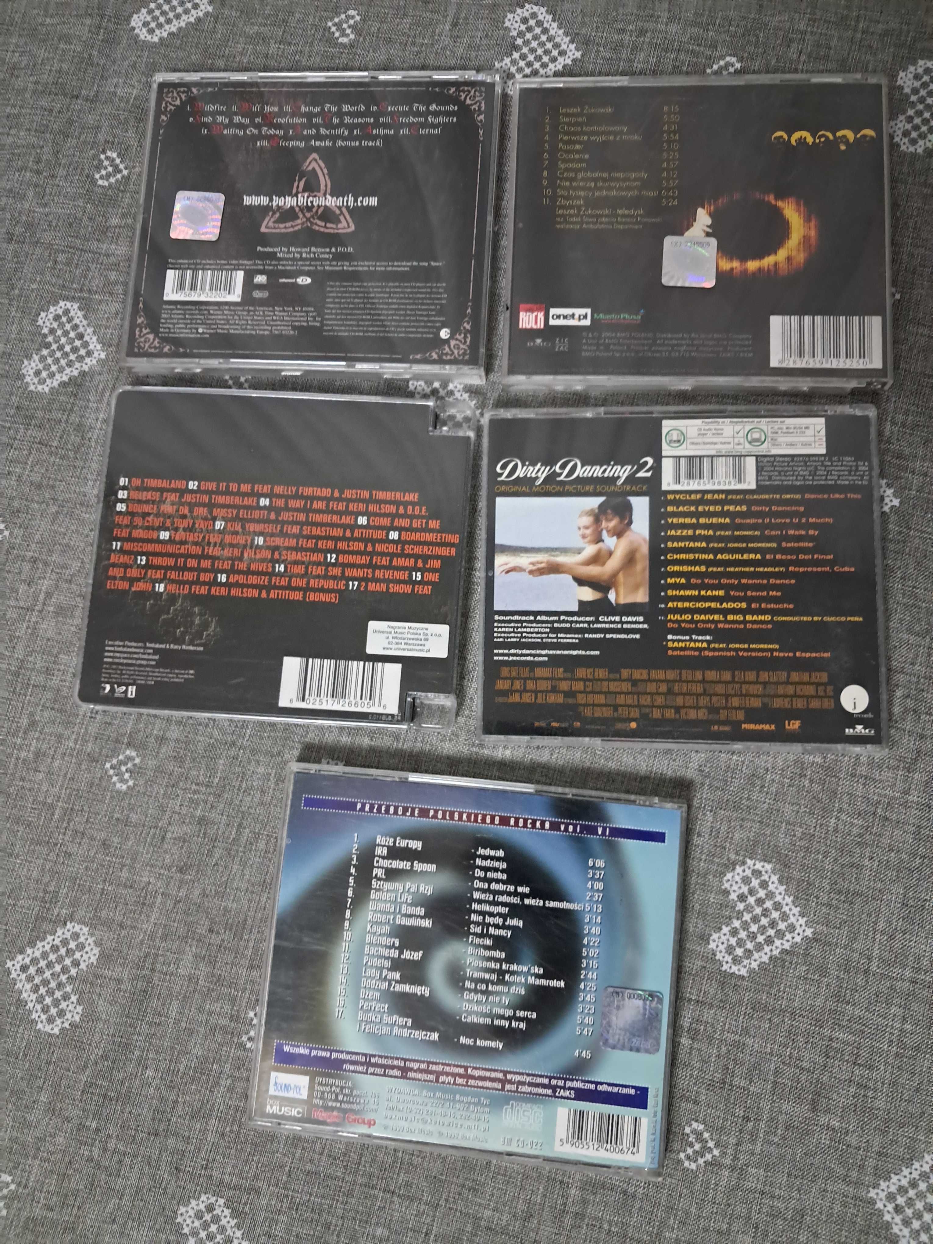 5 oryginalnych opakowań, pudełek CD muzyka - Timbaland i inne