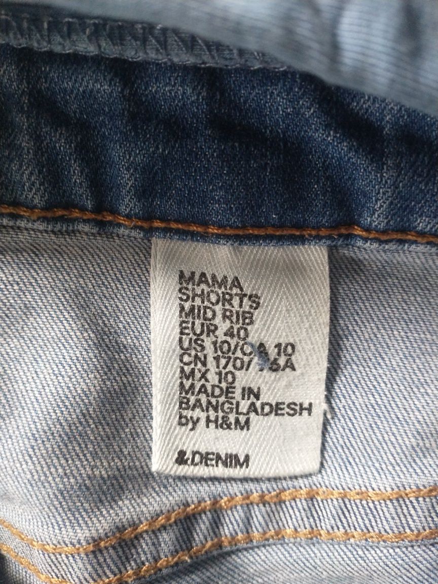 Krótkie spodenki ciążowe H&M Mama rozm. L/40