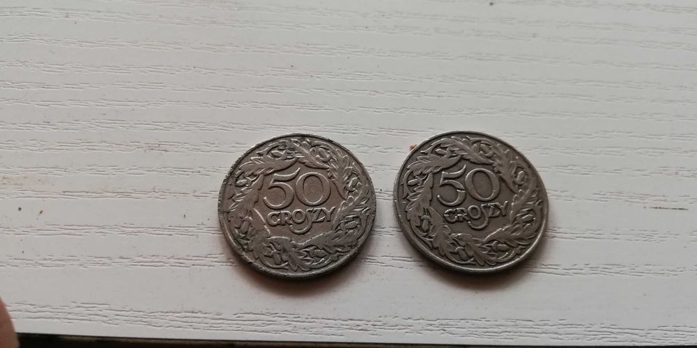 Moneta kolekcjonerska 50 gr 1923 2 sztuki