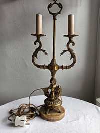 Stara dekoracyjna lampa z mosiądzu