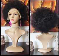 Peruca frontal com cabelo Afro