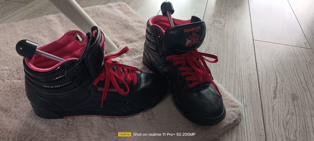 Buty Reebok fitness wysokie skórzane używane