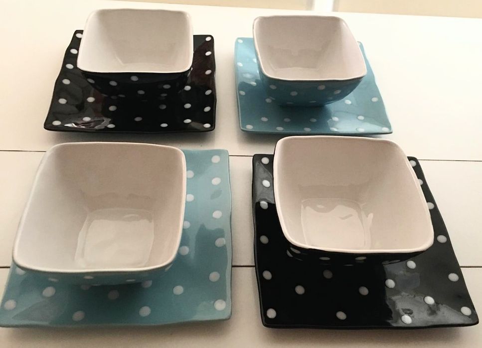 Conjunto tigela e prato