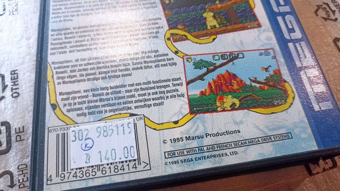 Marsupilami Sega Mega Drive możliwa zamiana SKLEP kioskzgrami