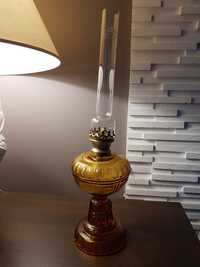 Lampa naftowa szklana Lampeur & Bernard  XIX-XX wiek Belgia