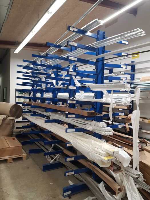 Kompletny regał wspornikowy META, dwustronny wys 3000 szer 1400