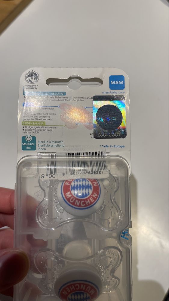 Smoczek MAM oryginalny silikon 2 sztuki fc bayern