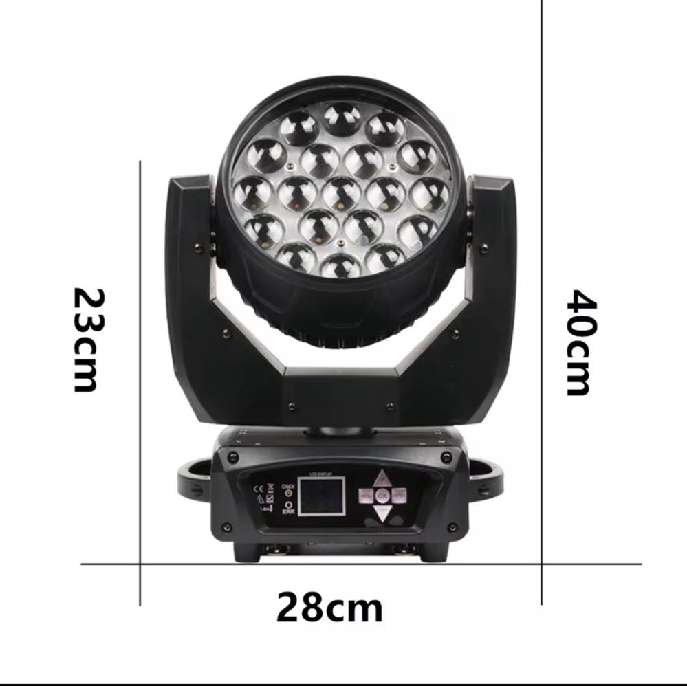 Moving heads zoom beam wash 19x15 novos