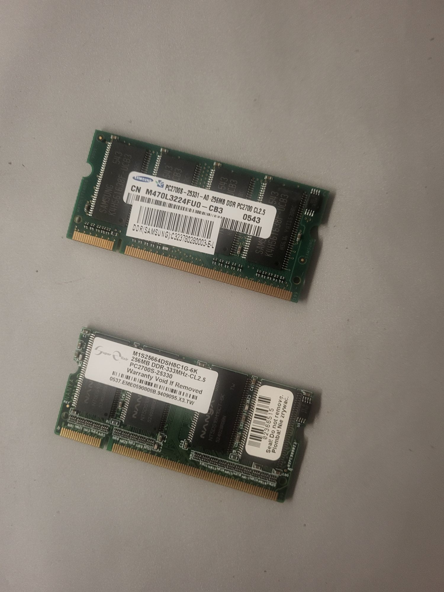 Sprzedam Pamieć Ram DDR1 2 x256 MB że zdjecia