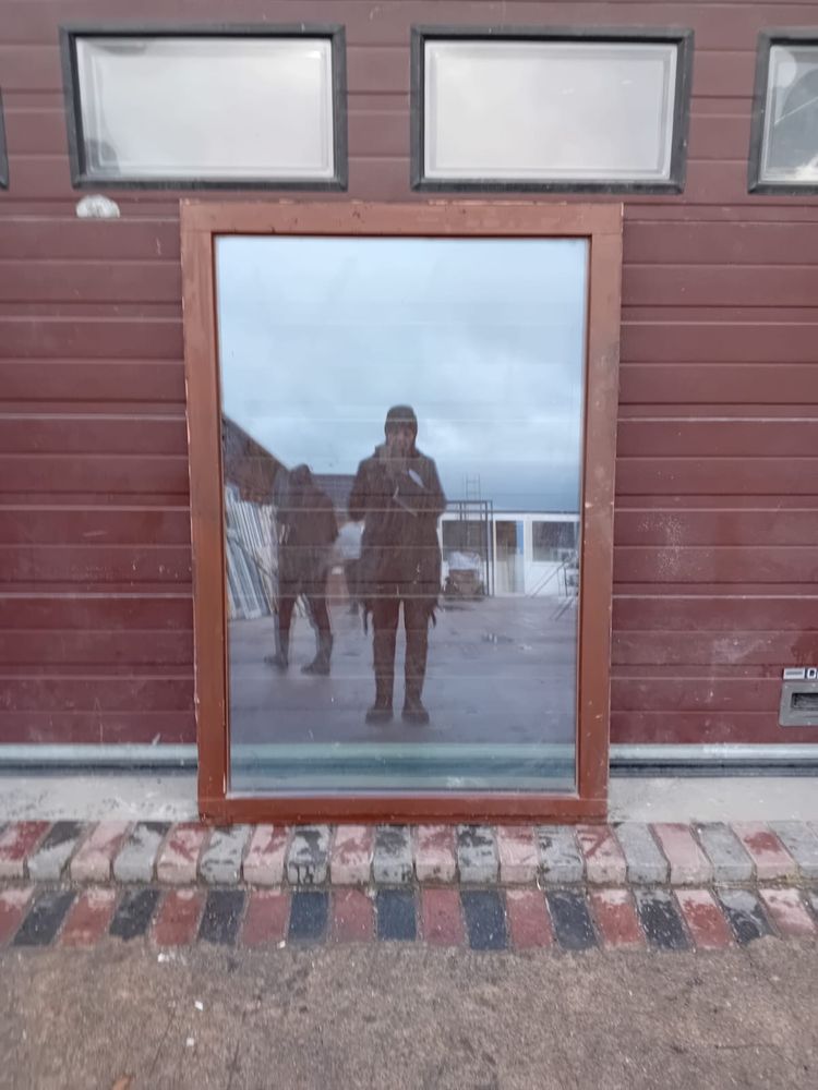 Okno nieotwierane drewniane fix brązowe 109x160 DOWÓZ CAŁY KRAJ