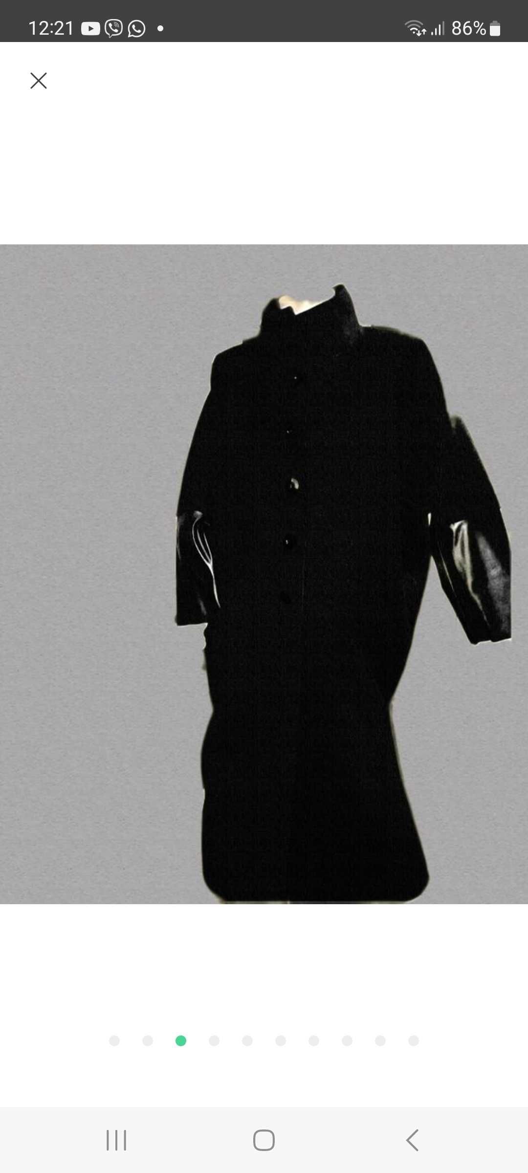 Черное стильное пальто