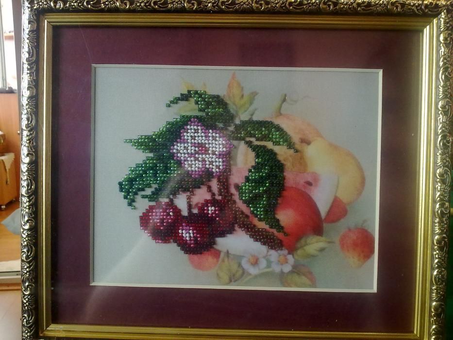 Комплект :4 картини бісером. Натюрморт .