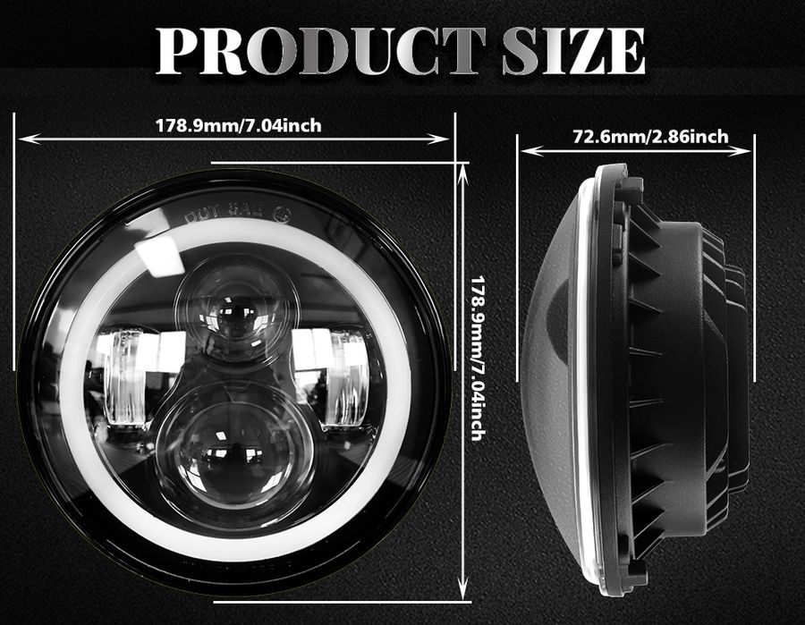 Фара 7"  мото  ВАЗ, ГАЗ, УАЗ, ЗАЗ, ІЖ, ЯВА