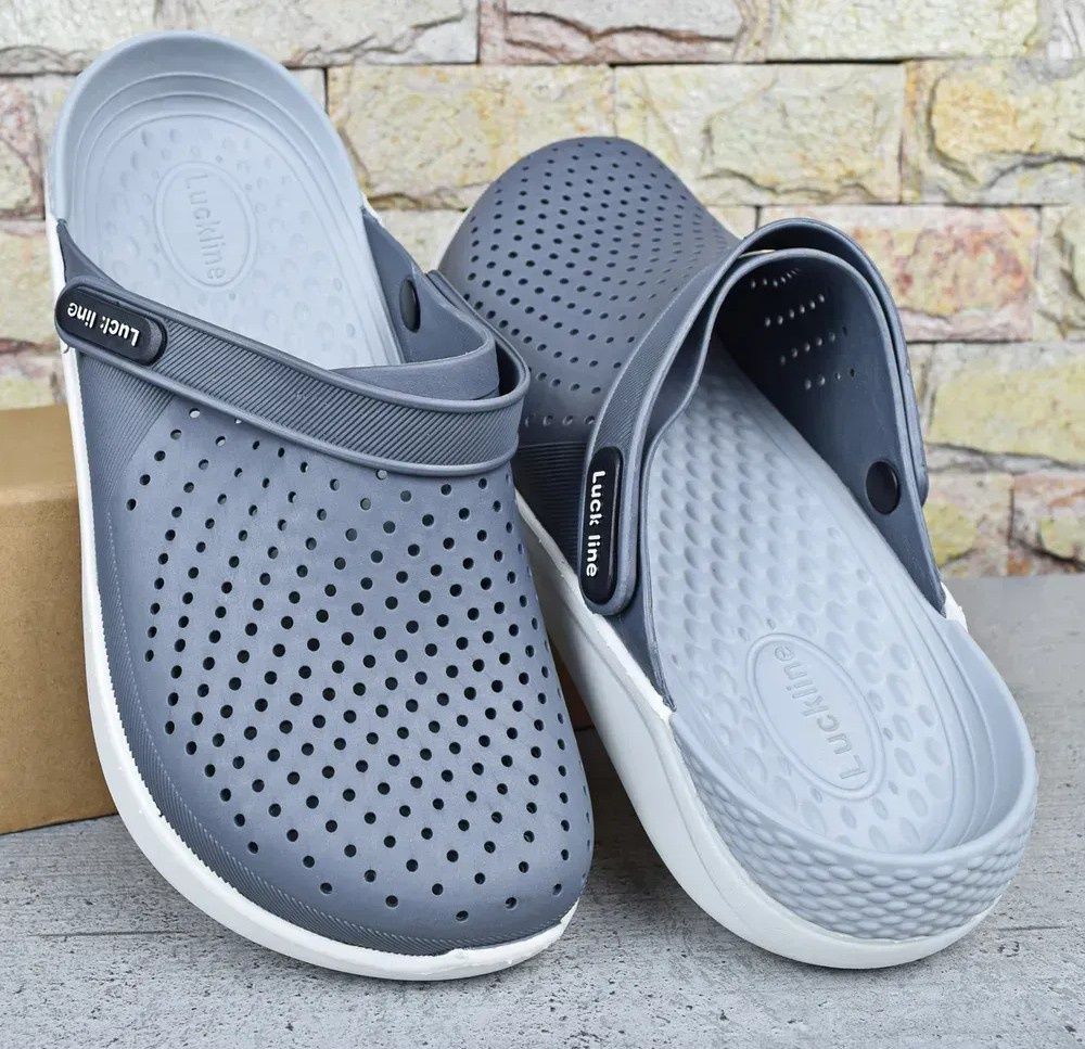 Крокси-сабо чоловічі 40-45 силіконові Luck Line м'які
