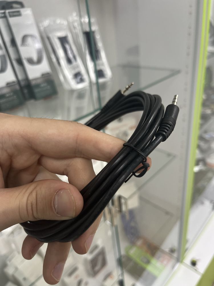Кабель 3 метра AUX 3,5 mm black чорний подовжувач