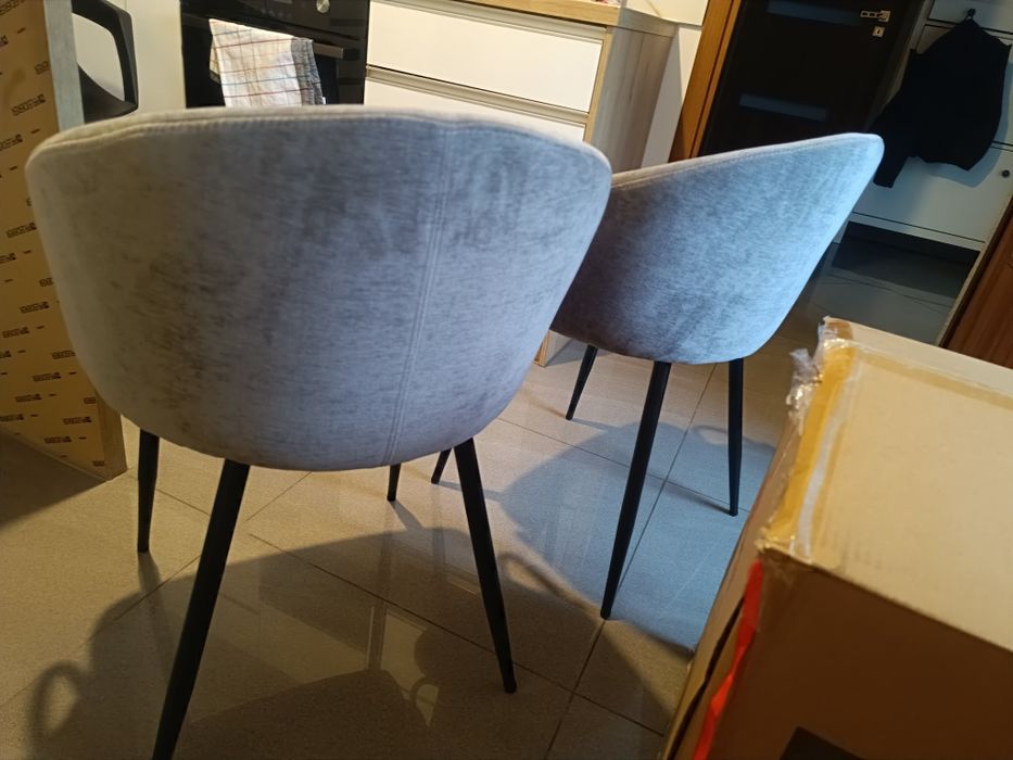 Nowe! Krzesła szare kubełkowe