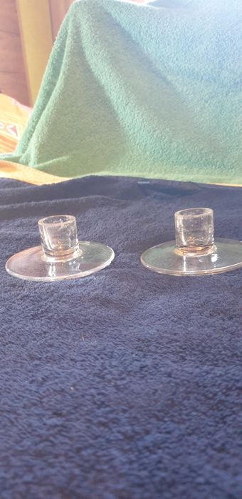 Świecznik -szkło 1szt