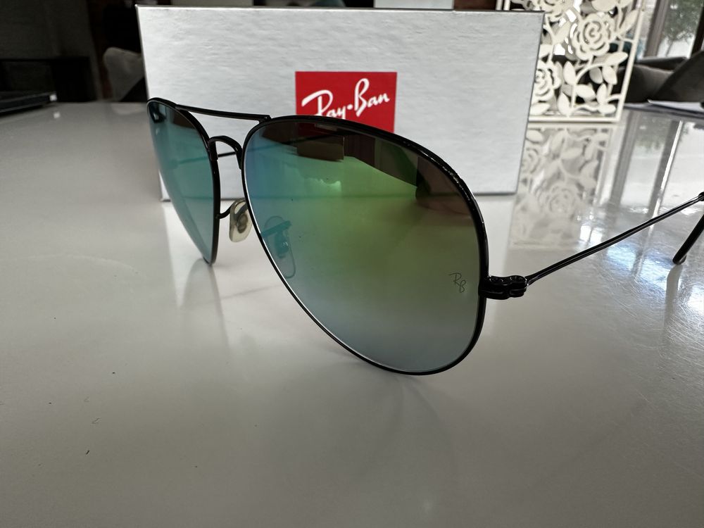 Okulary przeciwsłoneczne męskie Ray Ban Lustrzanki Jak Nowe 250zł!!