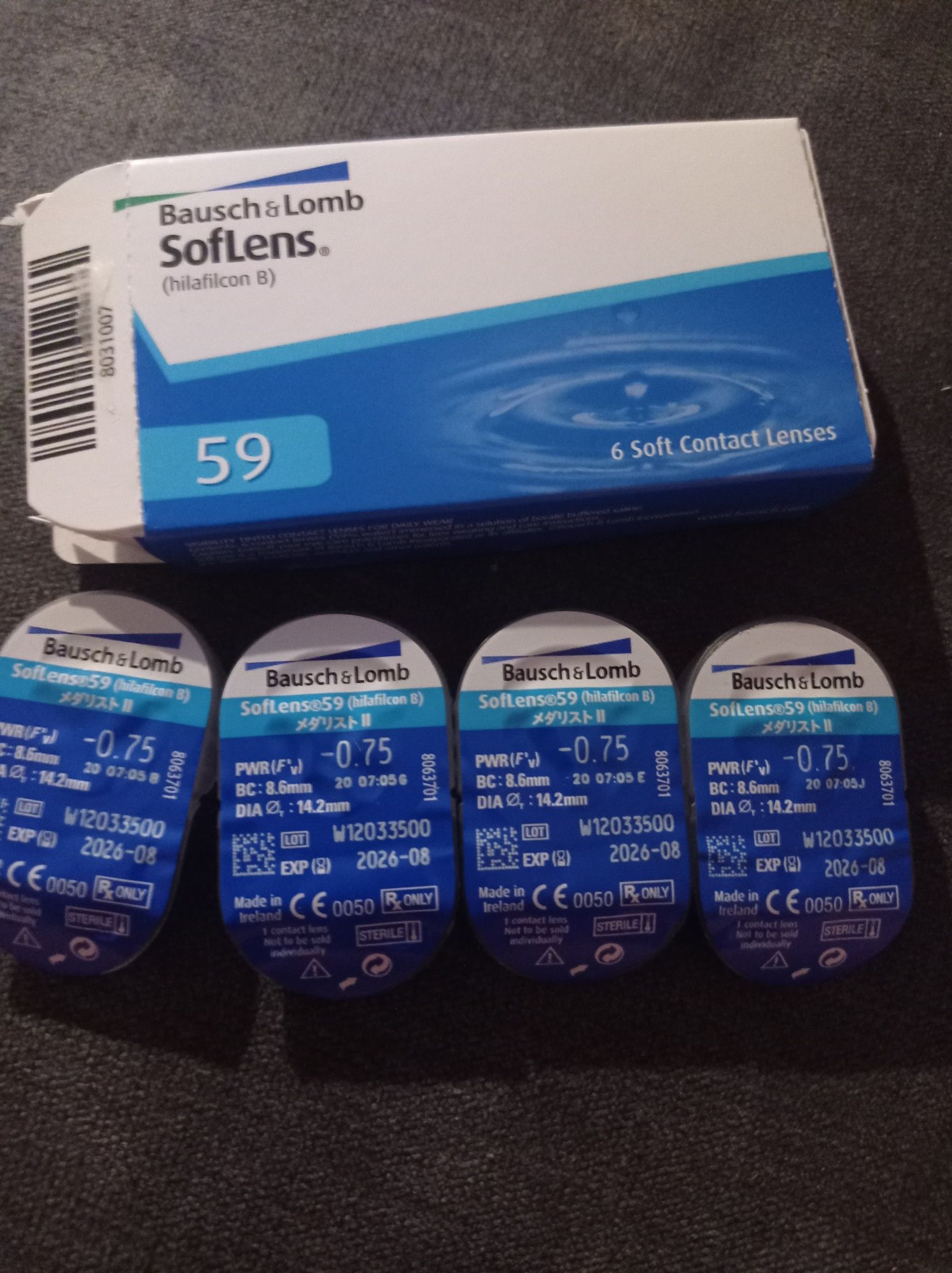 SofLens 59 -0.75 soczewki kontaktowe miesięczne